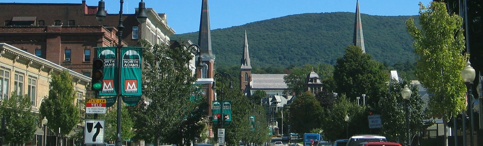 Berkshires and downtown, North Adams
