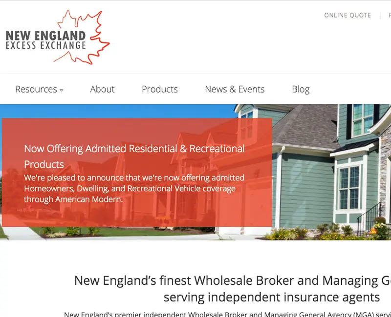 New England Excess Exchange website